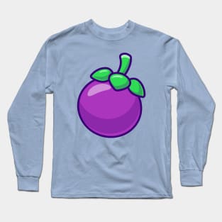 Mangosteen Fruit Cartoon Long Sleeve T-Shirt